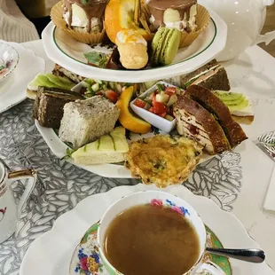 English Tea Service. Unlimited tea of seasonal and traditional flavors with a host of savory and sweet treats.