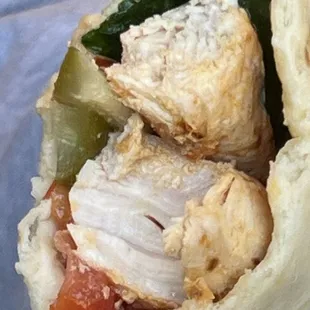 Juicy chicken wrap