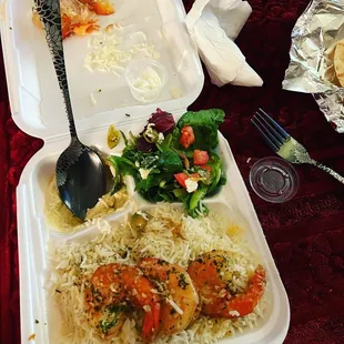 Delicious, my plate was shrimp and rice