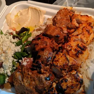 Chicken & Beef Kabob Plate