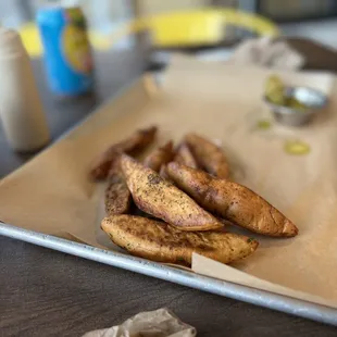 a tray of food on a table