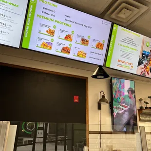 Menu protein options