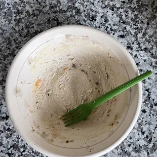 This is how tasty the chicken bowl was.