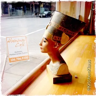 Nefertiti observing the comings and goings in the corner of 85th &amp; Greenwood