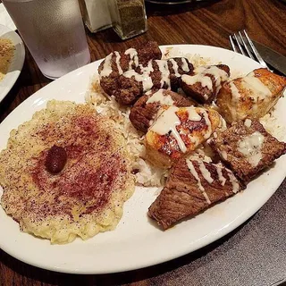 Hummus Cafe Mix Grill Combo Plate