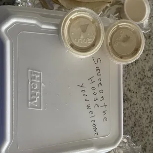 Extra sauce on the house!