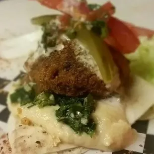 Falafel, Taboli, and Hummus