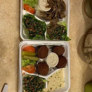 Falafel Plate with Tabouli and Hummus
