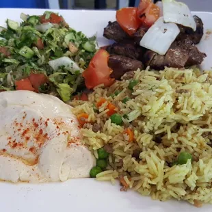 Beef Kabob Plate  $10.99