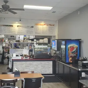 the inside of a restaurant