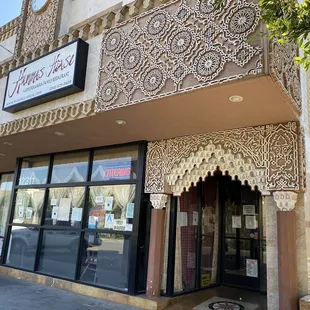 the front of the building