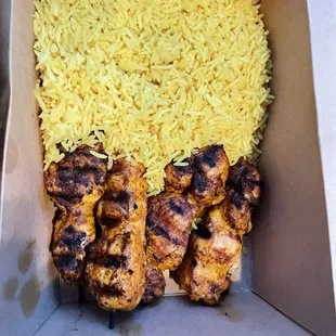 Chicken Kabob Plate Lunch