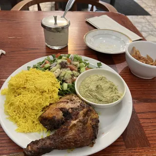 Roasted Quarter Chicken Lunch Plate