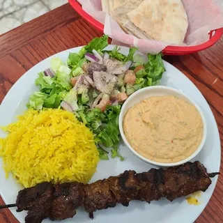 Lamb Kabob Plate Lunch
