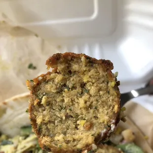 Inside of falafel