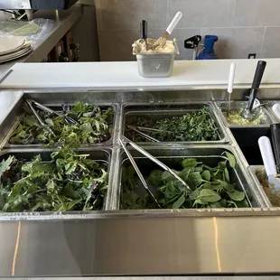 Spring mix, kale, spinach and one more - healthy greens!
