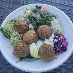 Falafel bowl, $14