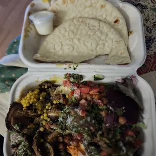 Mushroom shawarma bowl