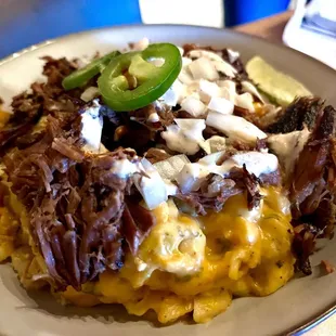 Mac &amp; Elote Brisket Bowl
