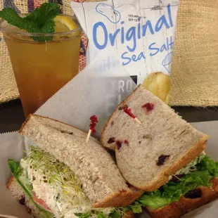 Cranberry Chicken Walnut Sandwich square meal