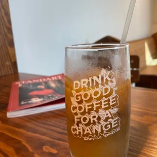 a drink in a glass with a straw