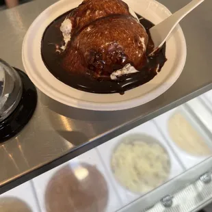 Secret Breakfast covered in chocolate