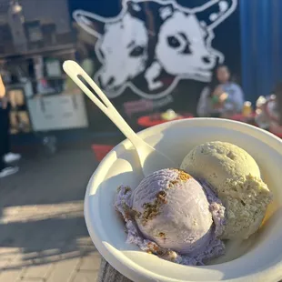 Lavender &amp; mint julep boozy ice cream