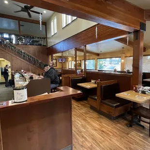 a view of the dining area