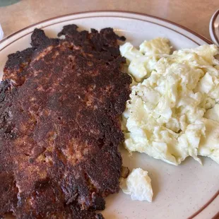 Corned Beef Hash with scrambled egg white