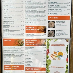 Menu 01.31.2024.  Prices went up.