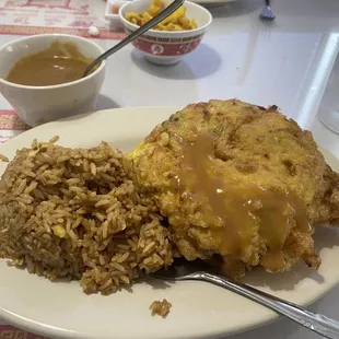 Egg foo young with shrimp