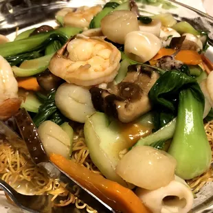 seafood noodles - yum!