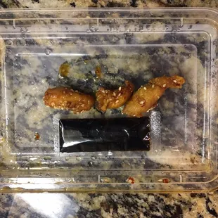 Tough, chewy, tiny chunks of sesame chicken. I hope this was a one time occurrence.