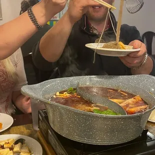 Hot pot with friends