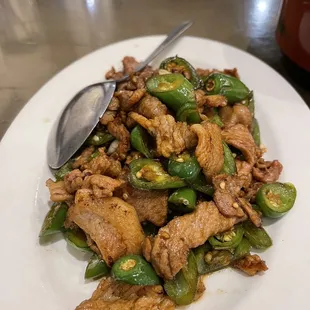 Pork and peppers