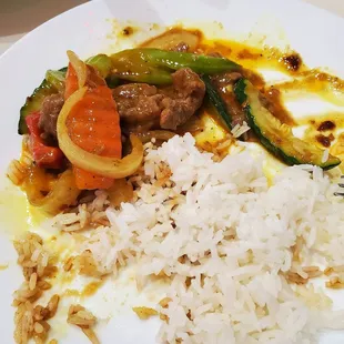 Curry beef in progress