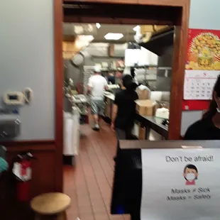 Hunan Cafe on Southpoint Drive in Stone Ridge. The kitchen employees were not wearing masks or practicing proper health safety.