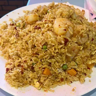Curry Fried Rice with Shrimp