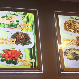 the menus of the restaurant