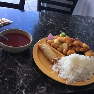 Sweet and sour chicken - comes with sauce on the side