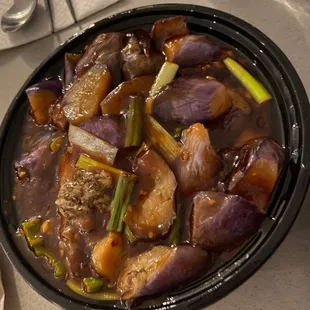 126. Eggplant with Garlic Sauce Dinner