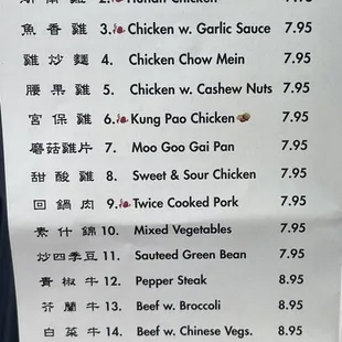 Menus