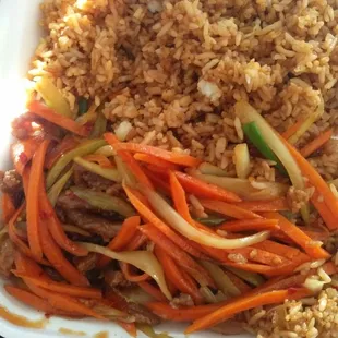 Schezuan beef. Not the best.