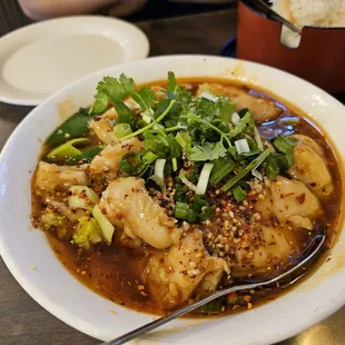 Boiled Fish in chili oil