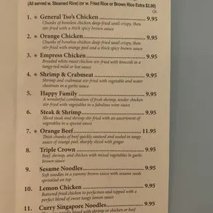 Chef&apos;s recommendation
