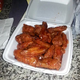 20 General tso's wings!  Tasty!!