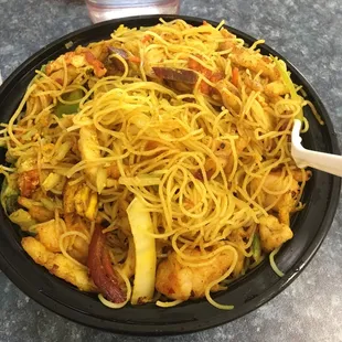 It is so good! Singapore noodles