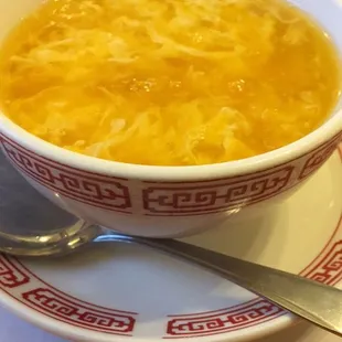 Egg drop soup is yummy