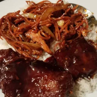 Orange Beef &amp; Szechuan Chicken