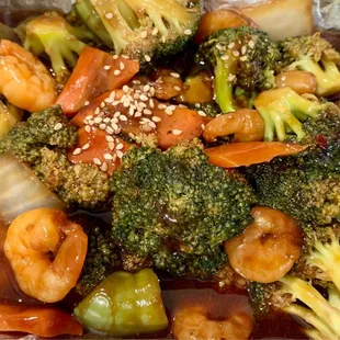 Shrimp with mixed vegetables